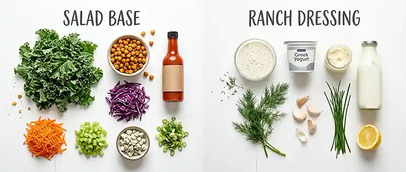 buffalo chickpea protein salad bowl