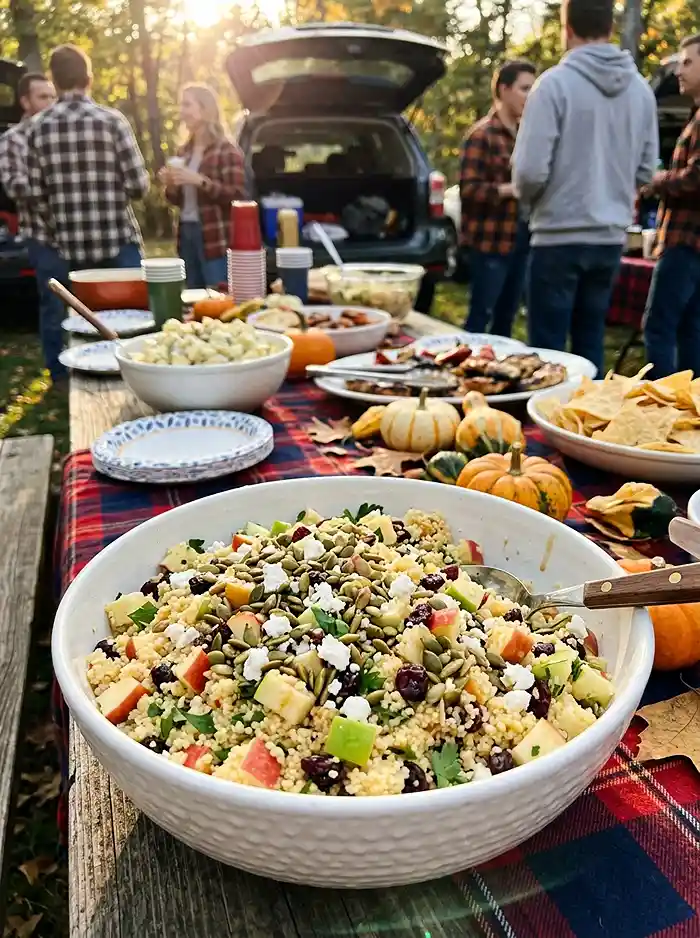 Maple Pumpkin Seed Couscous Salad 4 cold maple pumpkin seed for picnic and potluck tables