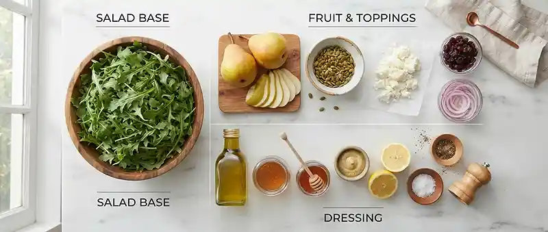 crisp arugula pear for healthy lunch sides