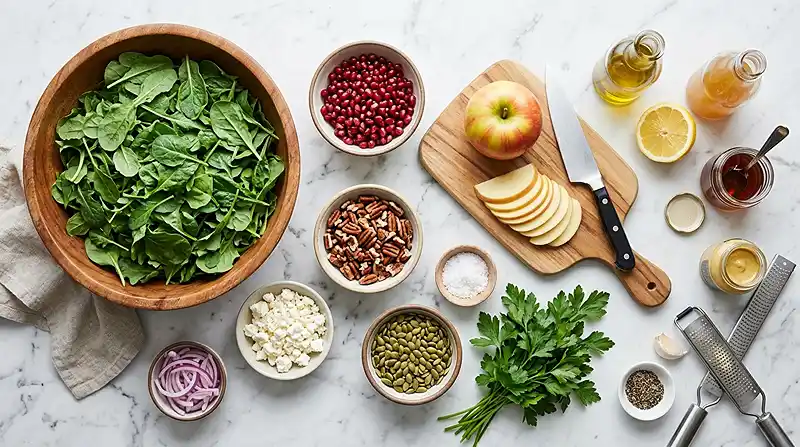 Baby Kale Pomegranate Crunch Salad 2 crisp baby kale for healthy lunch sides