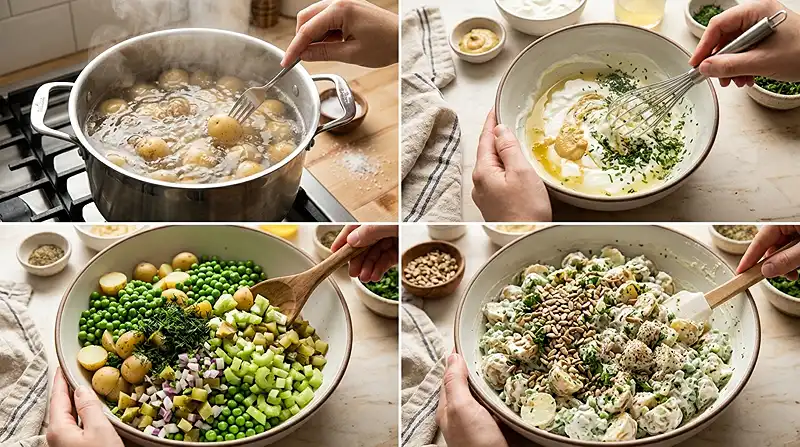 Greek Yogurt Potato Pea Crunch Salad 3 crowd pleasing yogurt potato for labor day leftovers