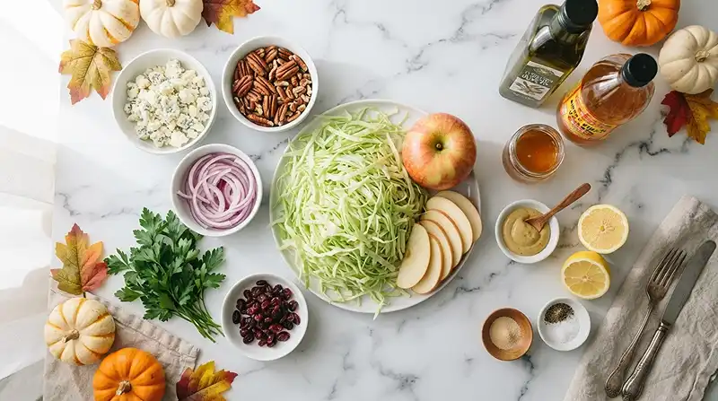 Apple Cabbage Gorgonzola Salad 2 easy apple cabbage for october lunch parties