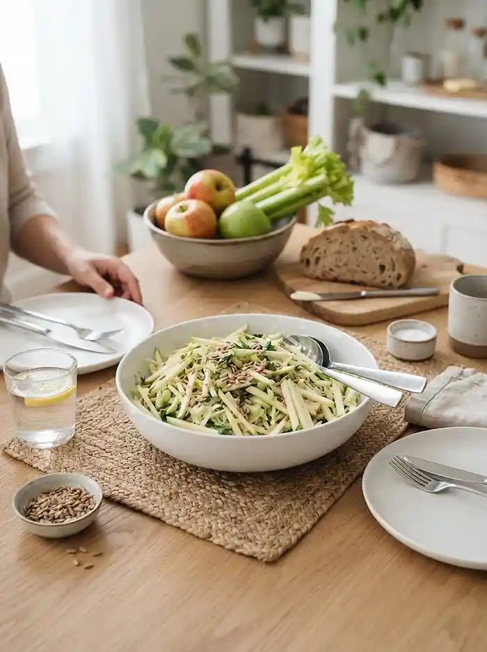 Apple Celery Tahini Slaw 4 easy apple celery tahini for back to school lunches