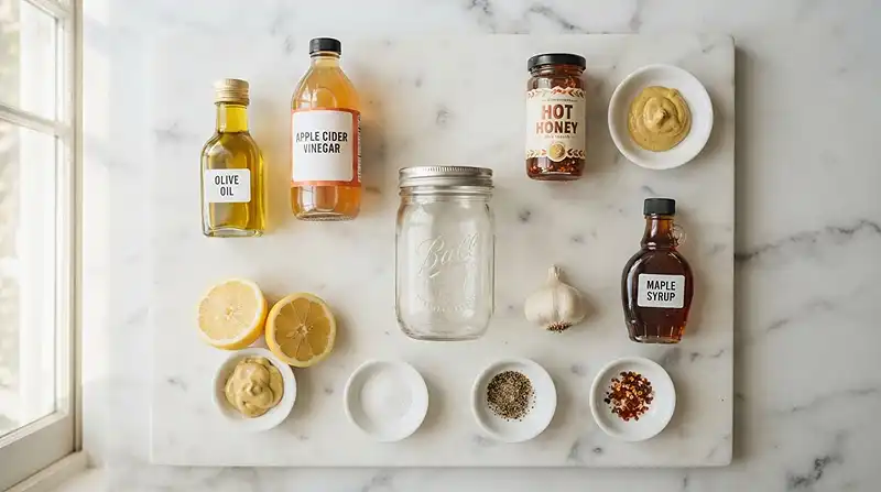 Zesty Hot Honey Cider Dressing 2 easy homemade hot honey for everyday salad bowls