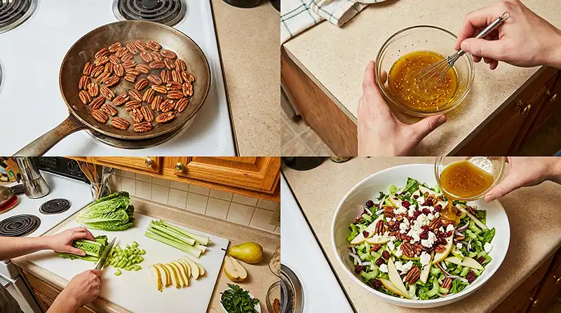 Romaine Pear Celery Crunch Salad 3 easy leafy side salad recipe