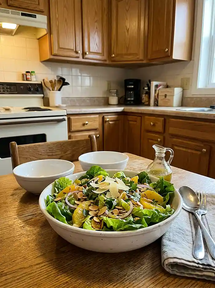 Little Gem Orange Almond Salad 4 easy leafy side salad recipe