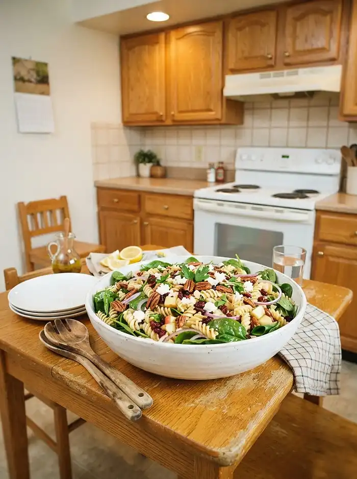 Cranberry Goat Cheese Rotini Salad 4 easy november potluck side dish