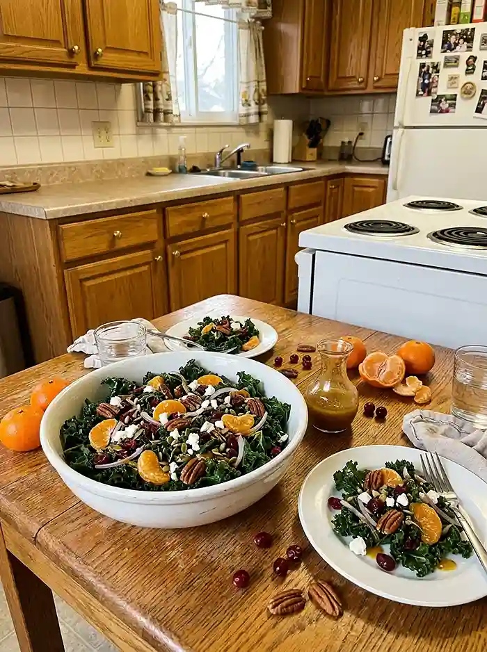Cranberry Clementine Kale Salad 4 easy november salad for gatherings