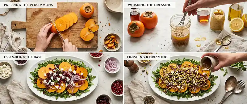 Maple Persimmon Pistachio Salad 3 easy november salad for gatherings