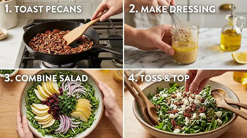 Maple Pear Pecan Crunch Salad 3 easy november salad for gatherings
