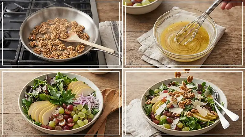 Pear Grape Parmesan Greens Salad 3 easy pear grape for october lunch parties