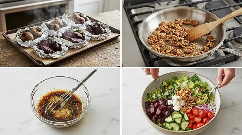 Romaine Beet Walnut Chop Salad 3 fresh beet walnut for simple dinner salads