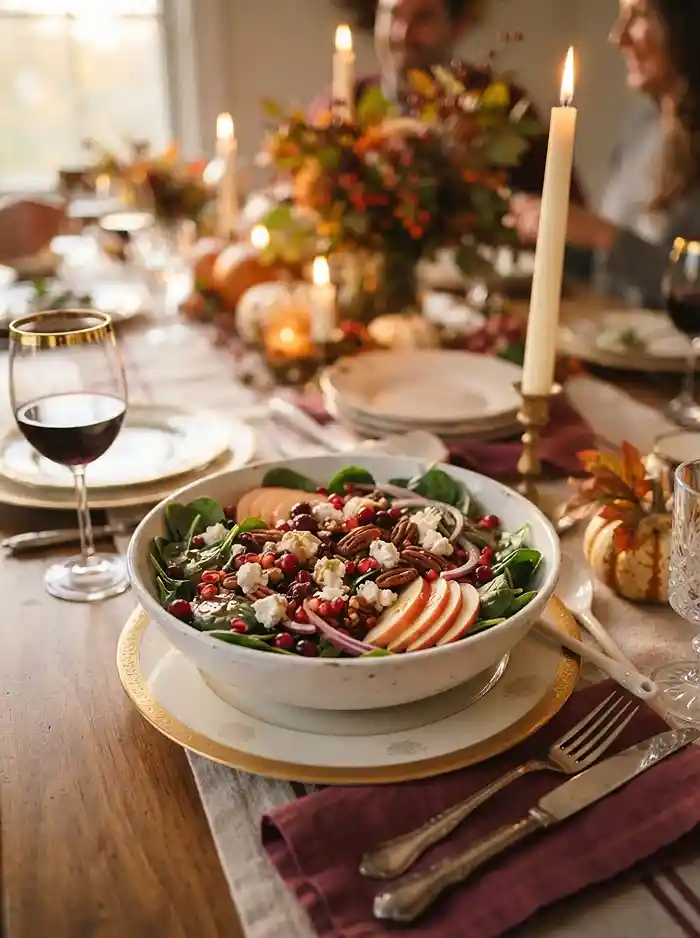 fresh november salad for lunch