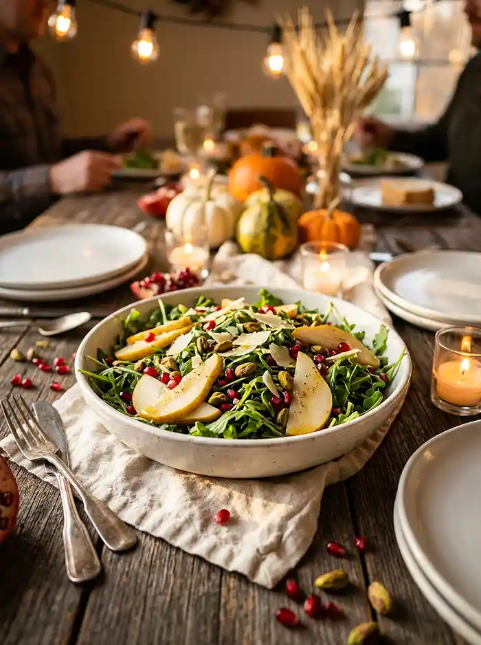 Arugula Pear Pistachio Salad 4 fresh november salad for lunch