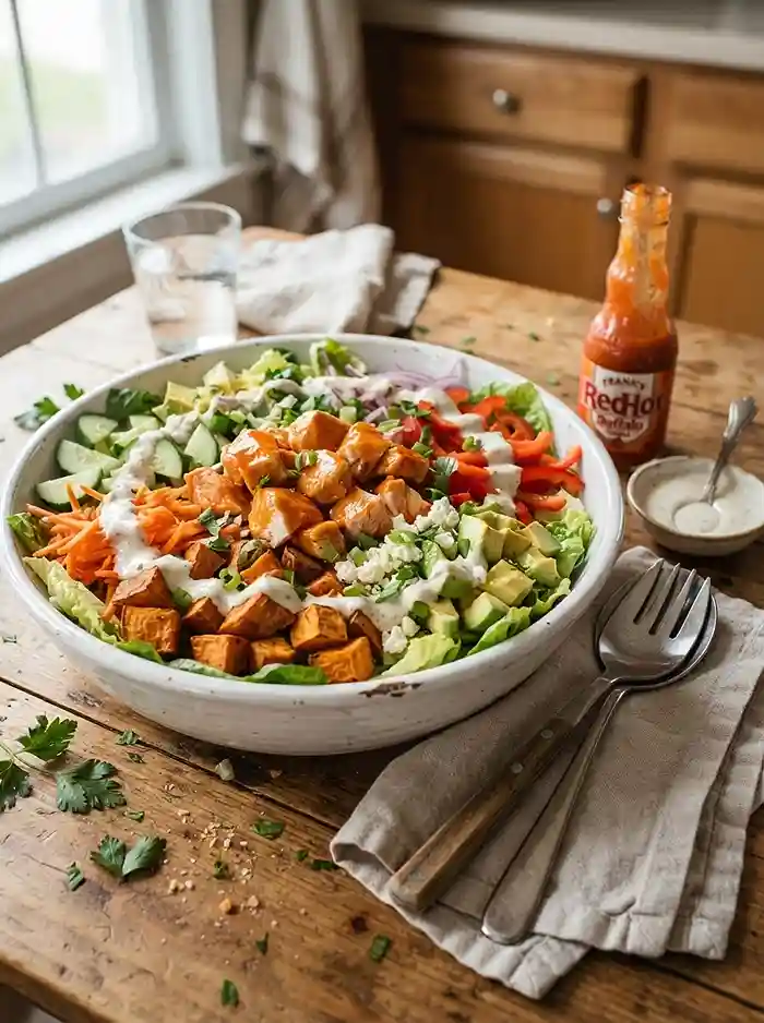 Buffalo Turkey Sweet Potato Salad 4 hearty buffalo turkey sweet for busy fall evenings