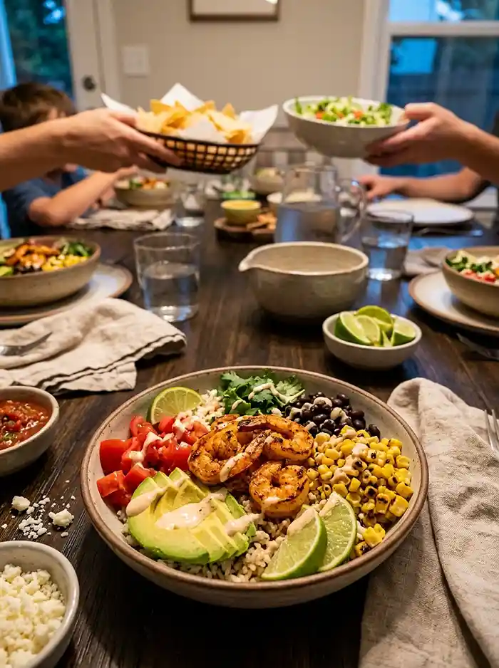 Zesty Chili Lime Shrimp Avocado Bowl 4 hearty chili lime shrimp for busy fall evenings