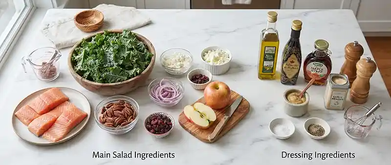 Maple Balsamic Salmon Kale Salad 2 high protein maple balsamic for easy weeknight dinners
