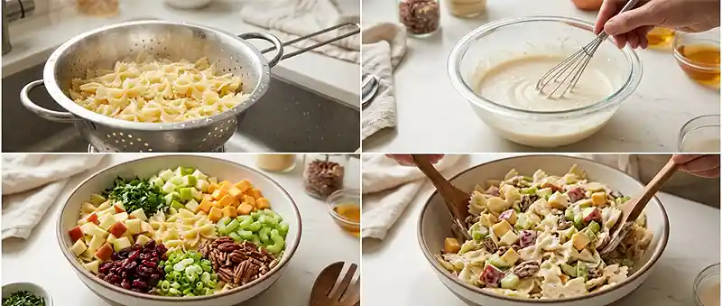 Crunchy Apple Cheddar Bowtie Salad 3 make ahead holiday pasta salad
