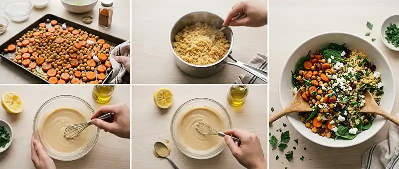 Roasted Carrot Chickpea Couscous Salad 3 make ahead holiday pasta salad