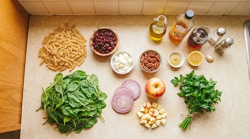 Cranberry Goat Cheese Rotini Salad 2 make ahead holiday pasta salad