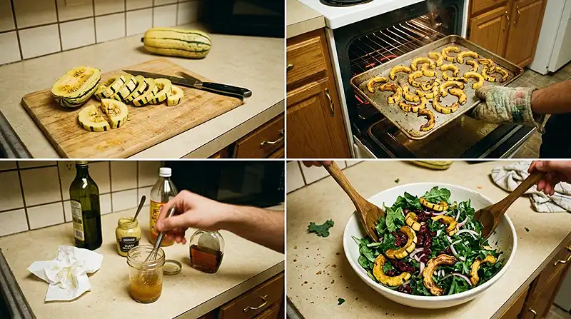 Roasted Delicata Cranberry Feta Harvest Salad 3 make ahead thanksgiving side salad