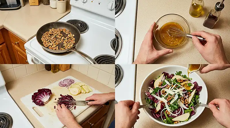 Pear Radicchio Pecorino Salad 3 make ahead thanksgiving side salad