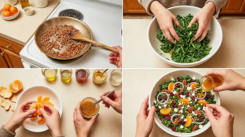 Cranberry Clementine Kale Salad 3 make ahead thanksgiving side salad