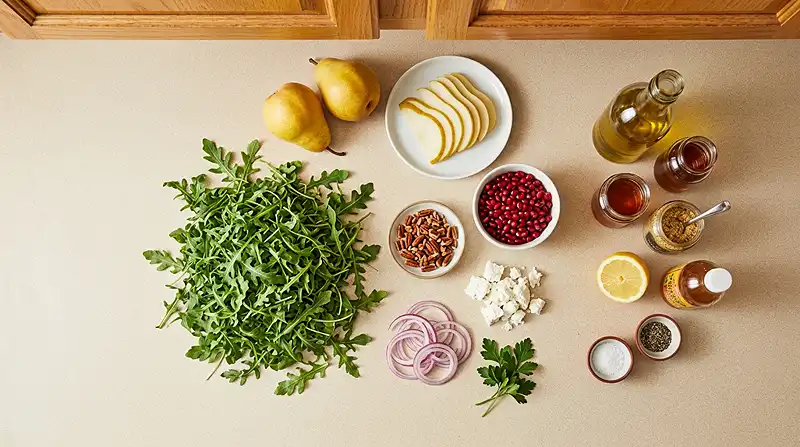 Pomegranate Pear Arugula Salad 2 pomegranate pear salad for fall