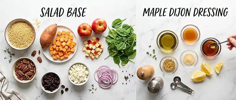 Roasted Sweet Potato Apple Orzo Salad 2 potato apple pasta salad idea