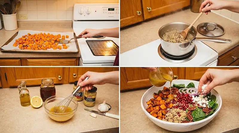 Sweet Potato Pomegranate Quinoa Salad 3 tpotato pomegranate pasta salad idea